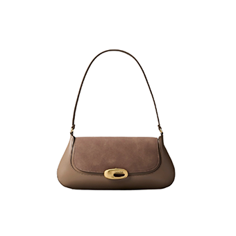 Brown structured shoulder bag, Calvin Klein